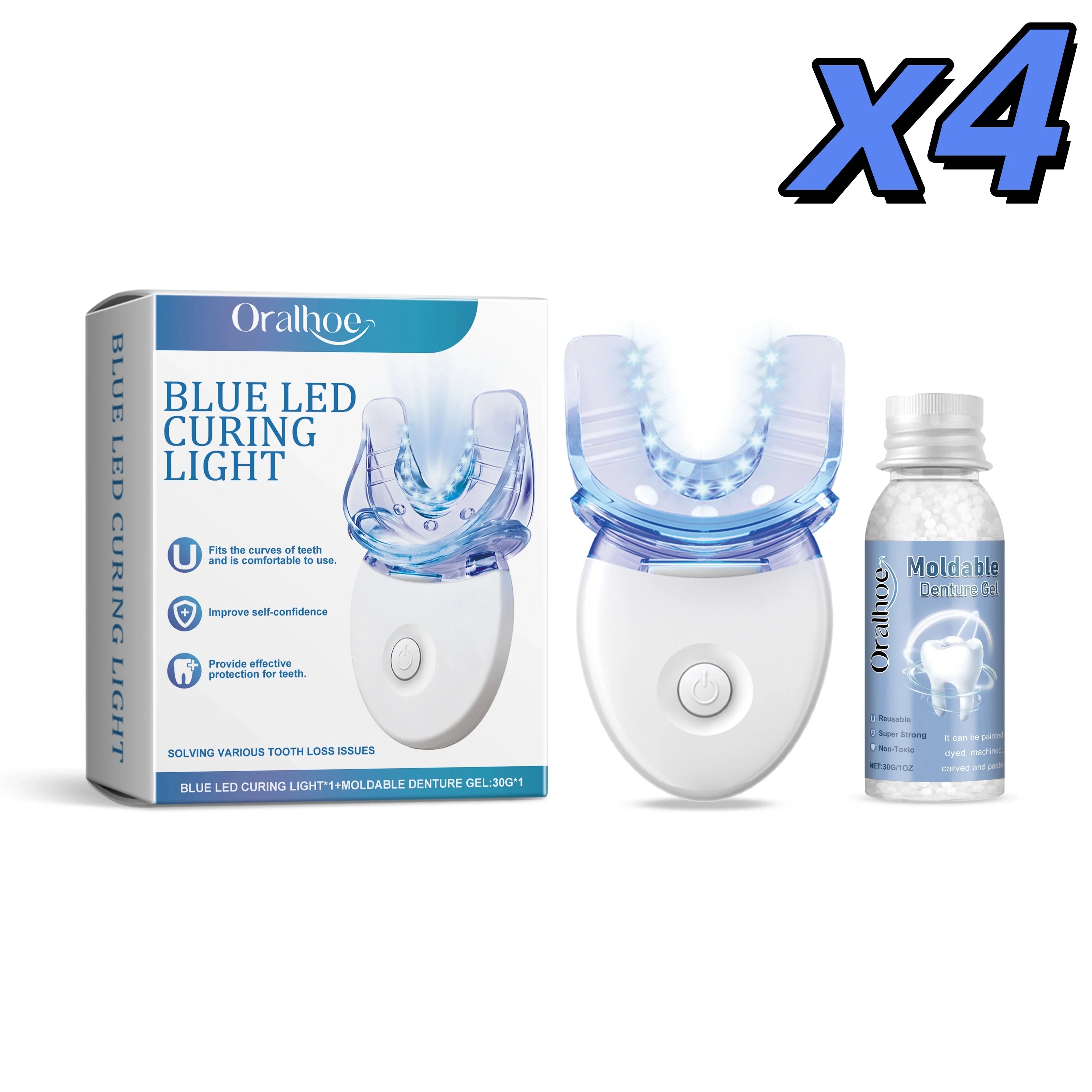 Radiant Smile in 10 Minutes – Professional LED Teeth Whitening Kit