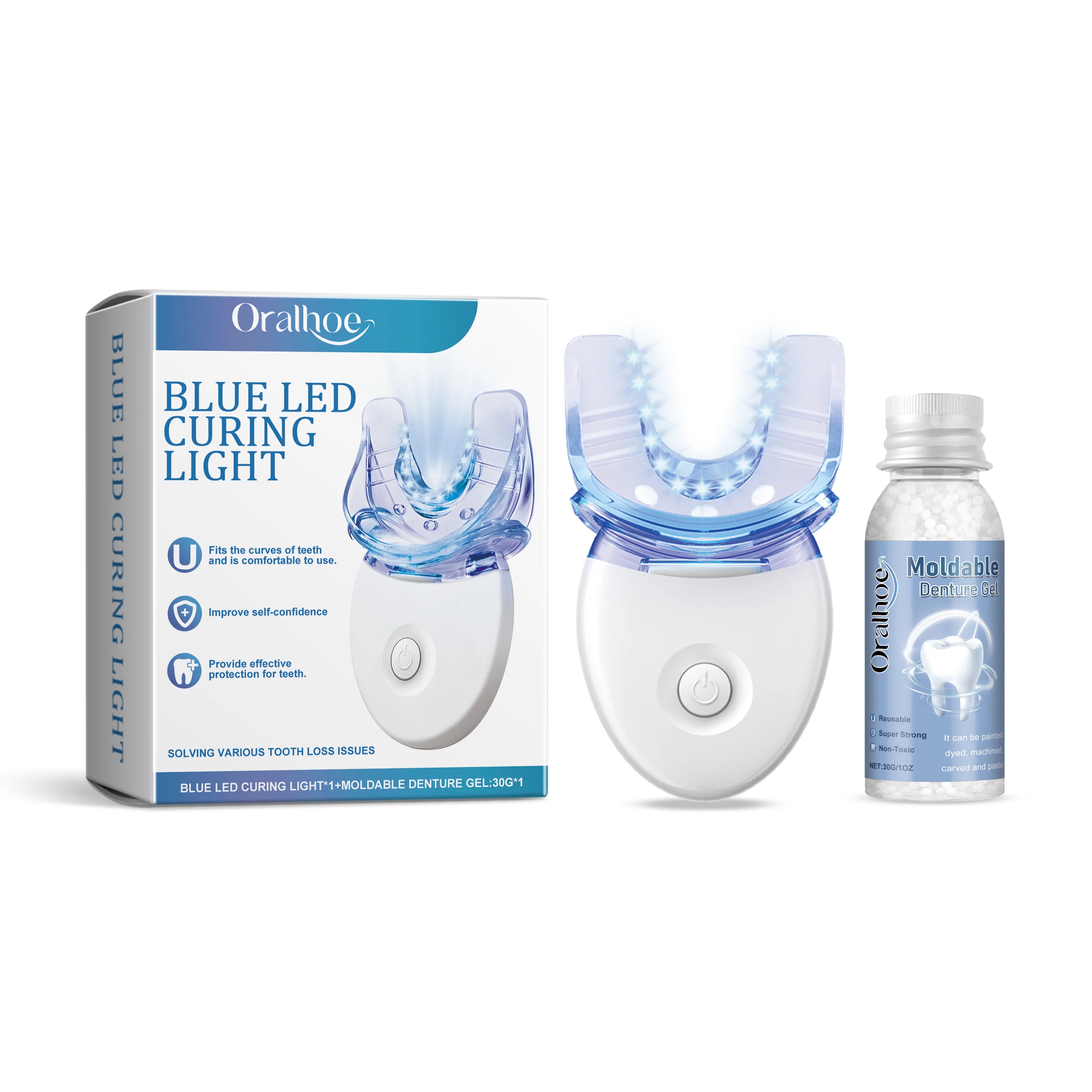 Radiant Smile in 10 Minutes – Professional LED Teeth Whitening Kit