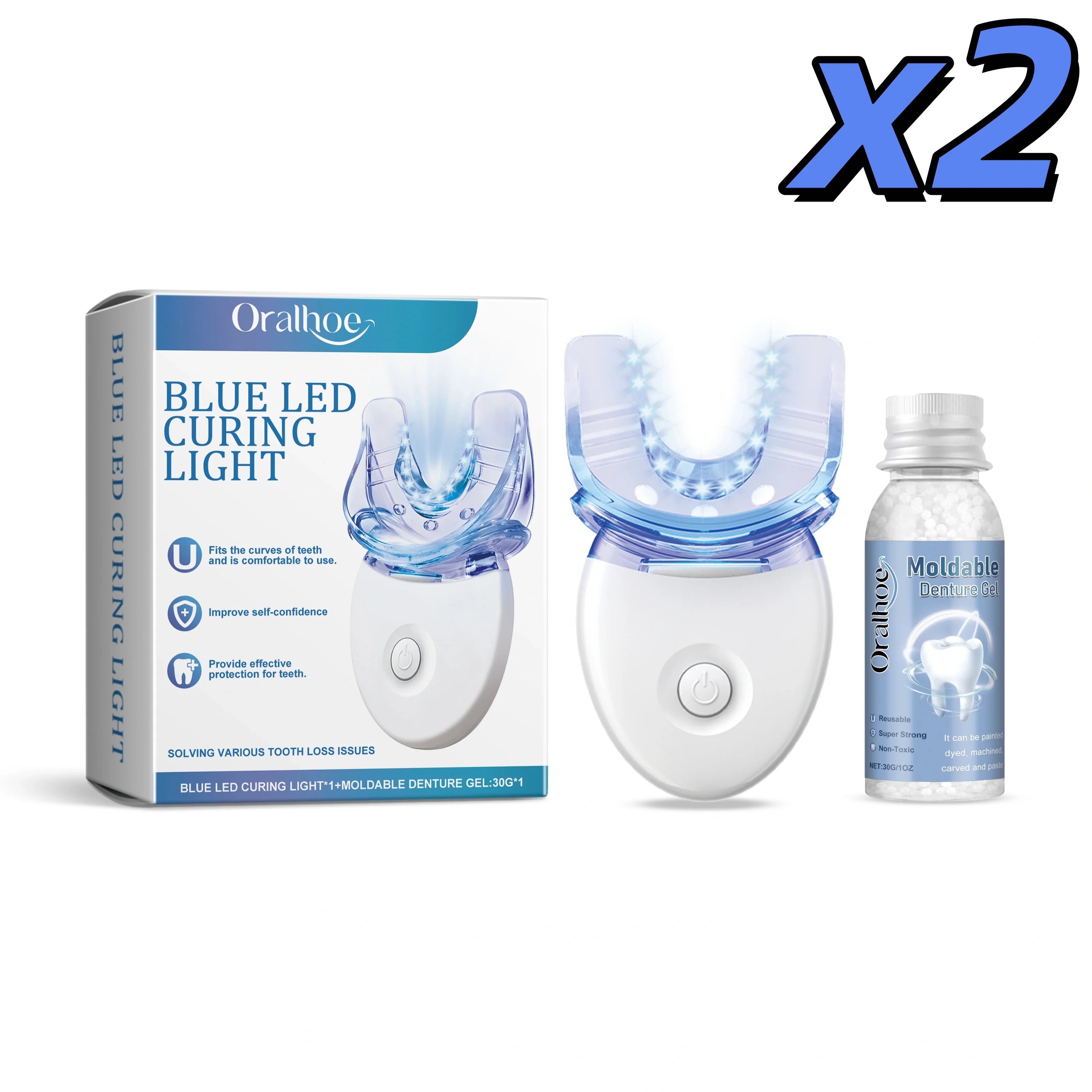 Radiant Smile in 10 Minutes – Professional LED Teeth Whitening Kit